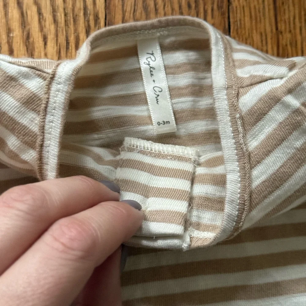 Rylee + Cru Tan Striped and Blue Tank Tops - Size 0-3 Months